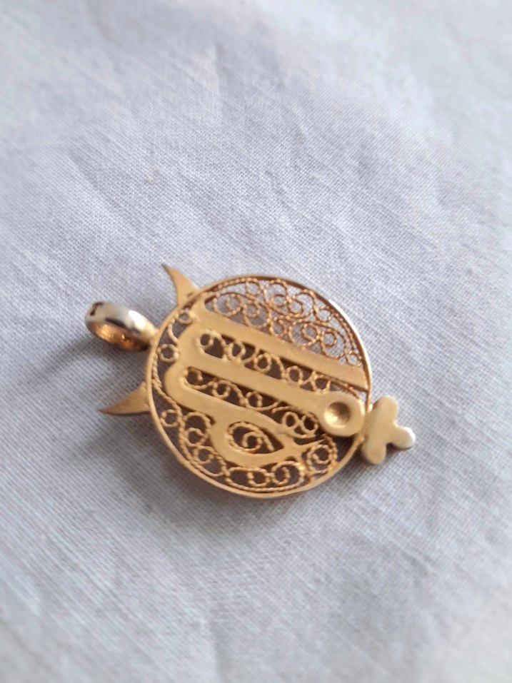 Altın Kaplı Gümüş Başak Burcu Kolye Ucu - Görsel 3