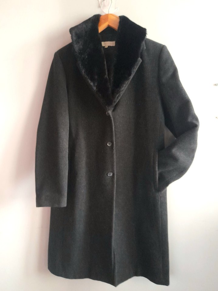 Mudo Marka Uzun Yün uzun  Kadın Manto - Görsel 5