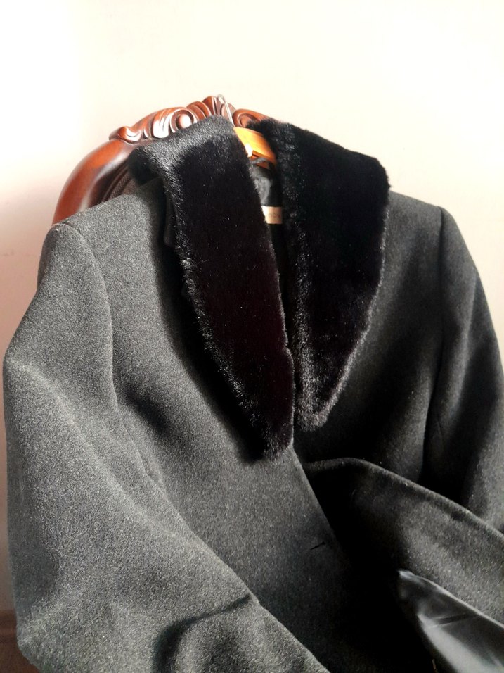 Mudo Marka Uzun Yün uzun  Kadın Manto - Görsel 2