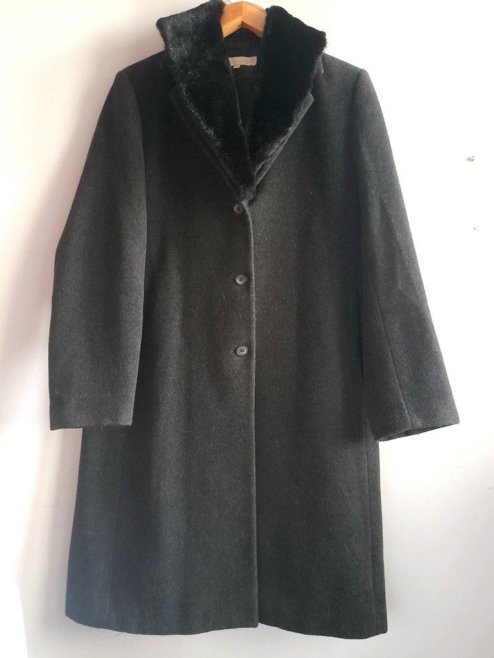 Mudo Marka Uzun Yün uzun  Kadın Manto - Görsel 4