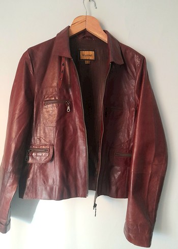 Violet Marka Gerçek Deri Mont - Görsel 4