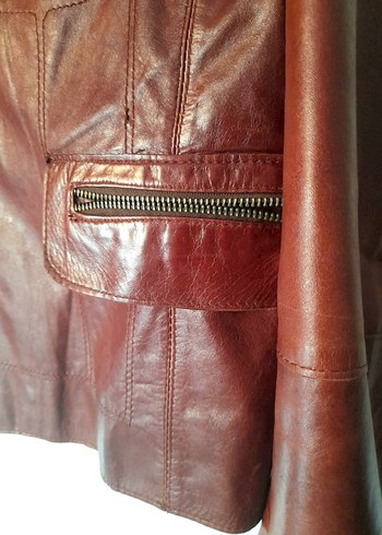 Violet Marka Gerçek Deri Mont - Görsel 7