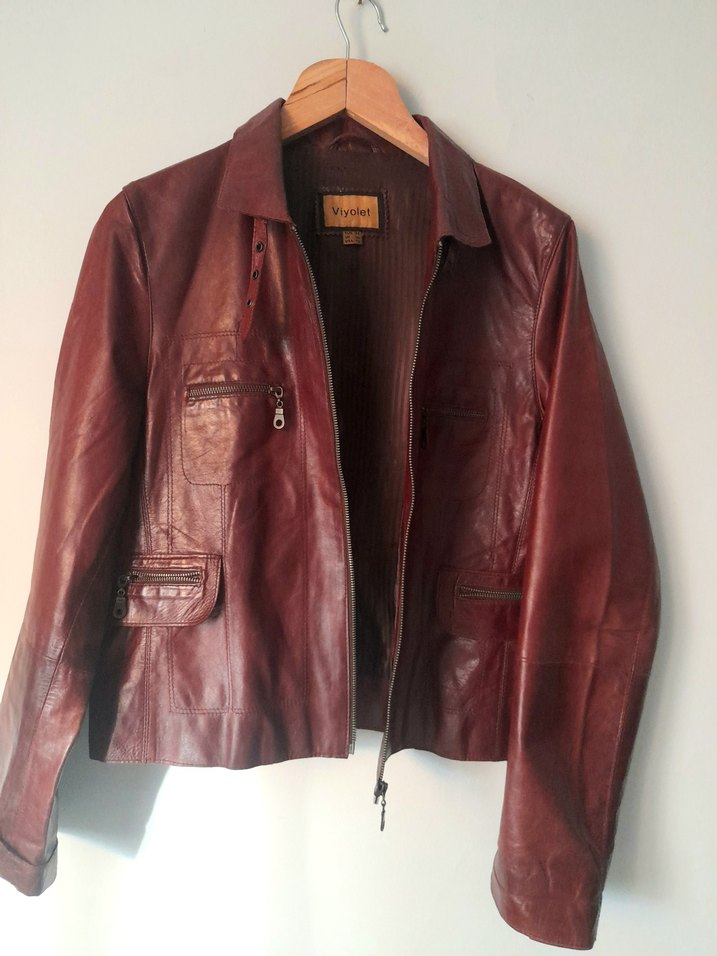 Violet Marka Gerçek Deri Mont - Görsel 4