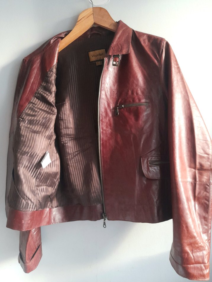 Violet Marka Gerçek Deri Mont - Görsel 2