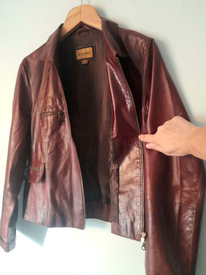Violet Marka Gerçek Deri Mont - Görsel 5