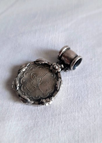 Gümüş Orjinal 2. Abdülhamid Han Osmanlı  Para Kolye - Görsel 7