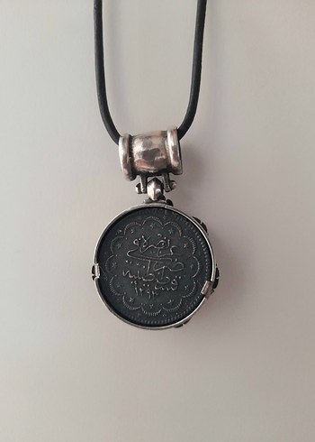 Gümüş Orjinal 2. Abdülhamid Han Osmanlı  Para Kolye - Görsel 5