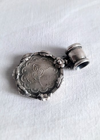 Gümüş Orjinal 2. Abdülhamid Han Osmanlı  Para Kolye - Görsel 9