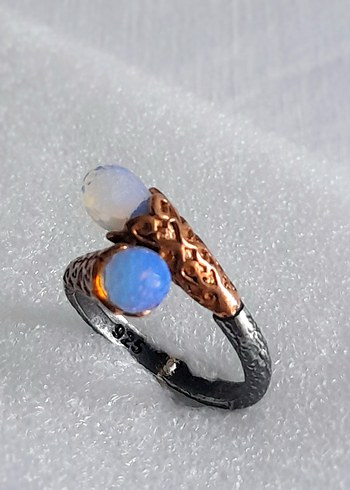 925 Ayar Aguamarin Taşlı Gümüş Yüzük - Görsel 3