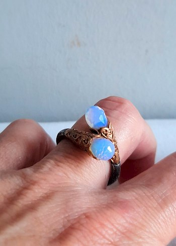 925 Ayar Aguamarin Taşlı Gümüş Yüzük - Görsel 7