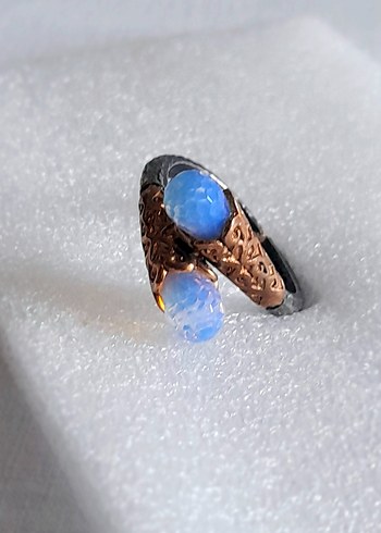 925 Ayar Aguamarin Taşlı Gümüş Yüzük - Görsel 6