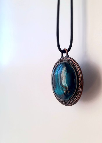 İznik Çini Porselen Kolye Ucu - Görsel 4