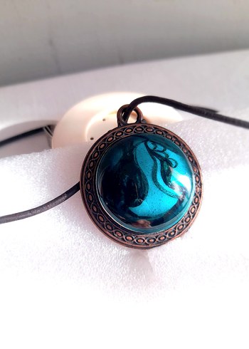 İznik Çini Porselen Kolye Ucu - Görsel 11