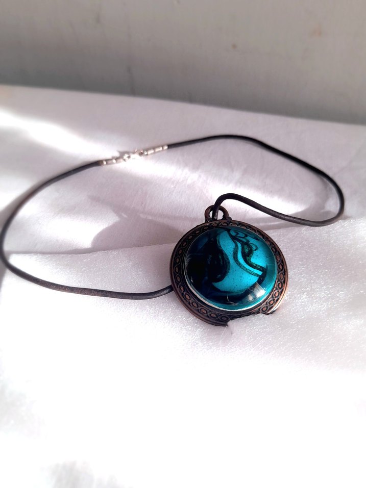 İznik Çini Porselen Kolye Ucu - Görsel 3