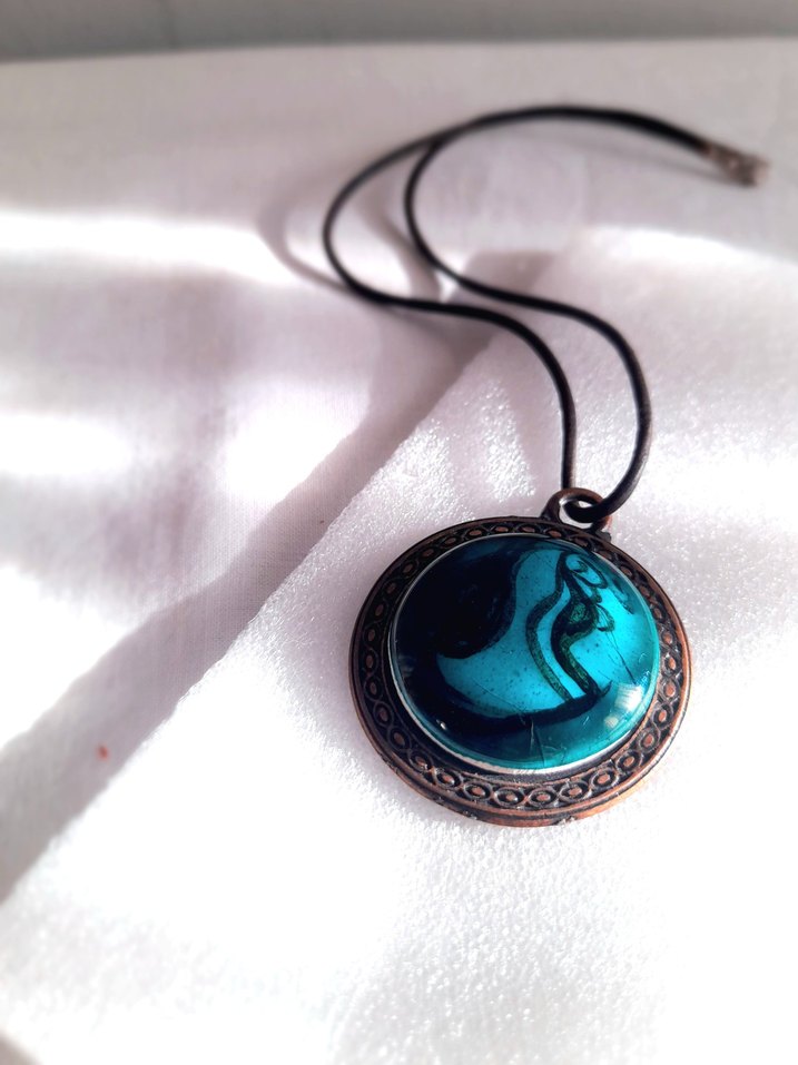 İznik Çini Porselen Kolye Ucu - Görsel 2