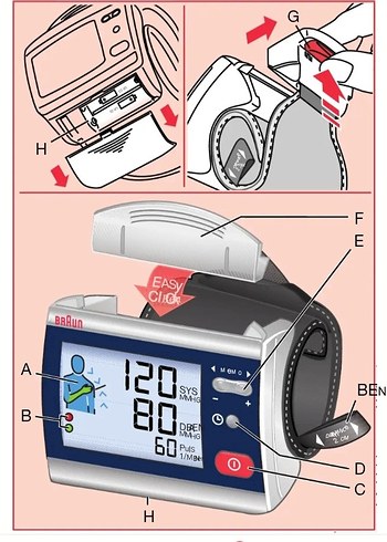 Braun 6084 Bilekten Tansiyon Ölçer.Sıfır, Koruma kılıfındadır. - Görsel 10