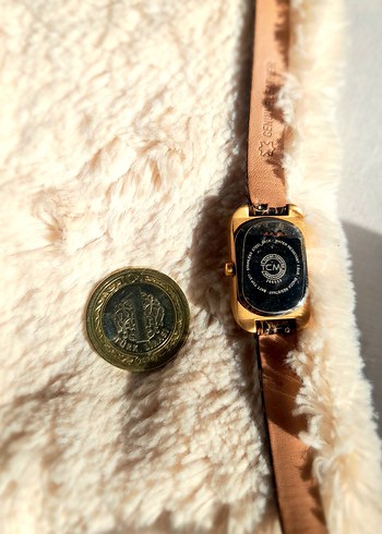 Vintage Tchibo Marka Çift dolara Deri kayışlı Kadın kol Saati - Görsel 13