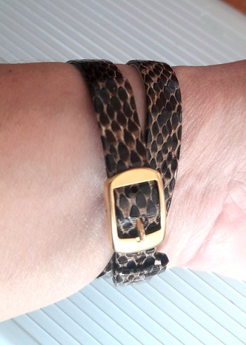 Vintage Tchibo Marka Çift dolara Deri kayışlı Kadın kol Saati - Görsel 12