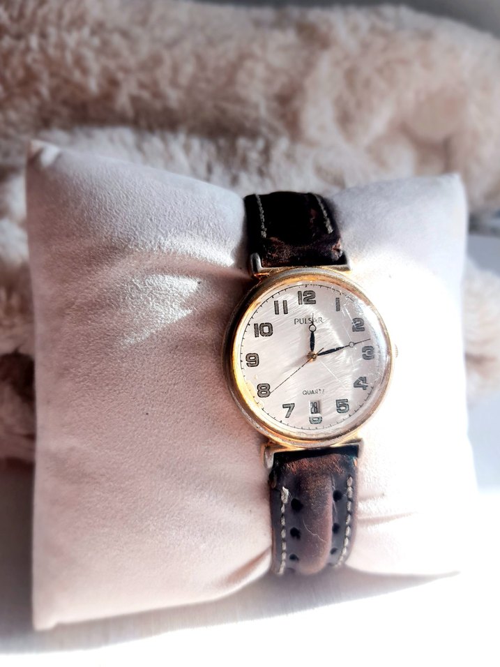 Vintage 90 lar Pulsar Marka Deri Kayışlı Kol Saati - Görsel 4