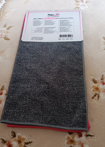 Pella Mikrofiber Pembe ve Gri Mutfak Bezi - Görsel 2