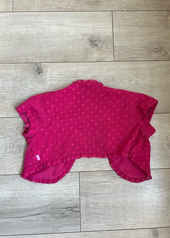 Lc wakiki marka Kız Çocuk Pembe Kısa Kollu İşlemeli Bolero - Görsel 3