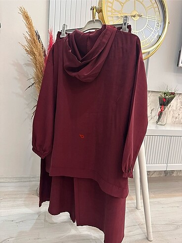 diğer Beden bordo Renk Bol Paça Tansel Takım