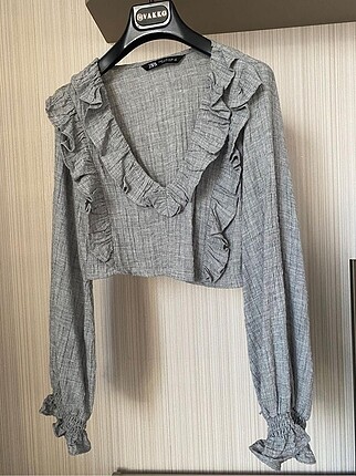 Zara top crop bluz