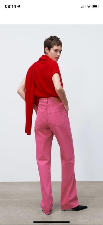 Zara pembe wide leg jean