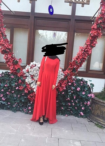 Diğer Kırmızı Tesettür Elbise