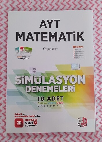 Ayt Matematik Simülasyon Denemeleri 10 Adet