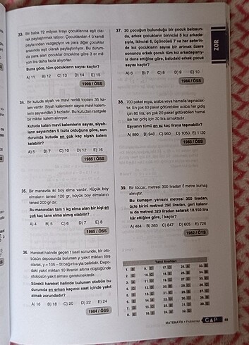  1981-2022 Problemler Çıkmış Sorular 