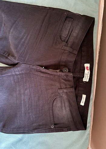 Koton Siyah Bol paçalı Kadın Kot Pantolon