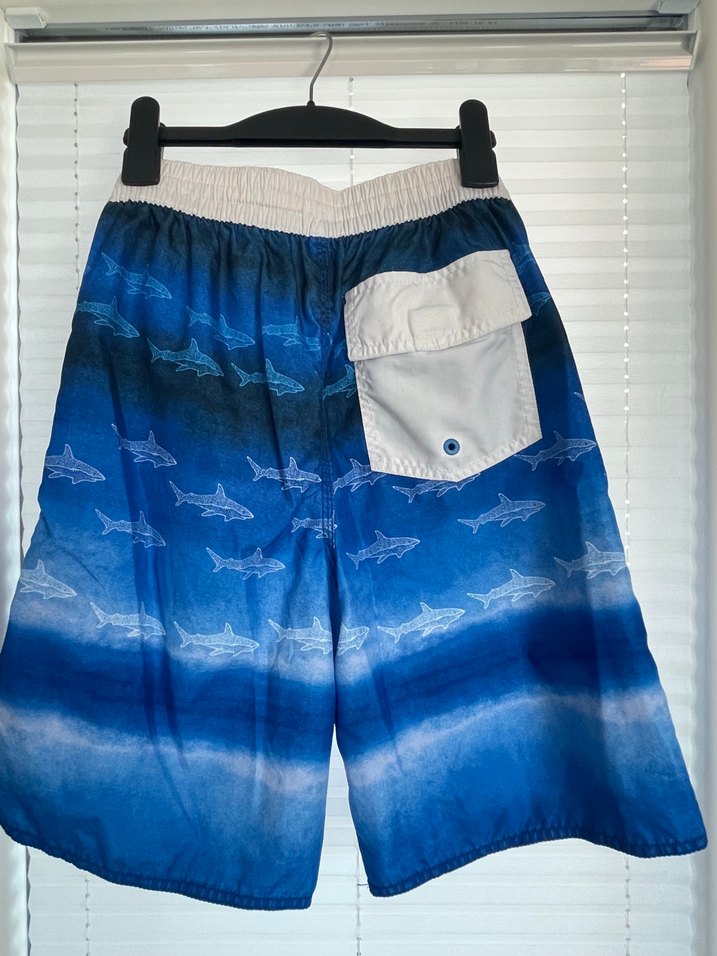 14 yaş Erkek Bağcıklı Mavi Desenli Şort - Görsel 4