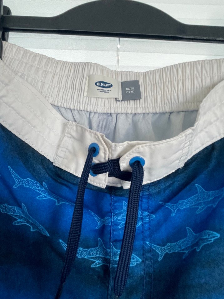 14 yaş Erkek Bağcıklı Mavi Desenli Şort - Görsel 2