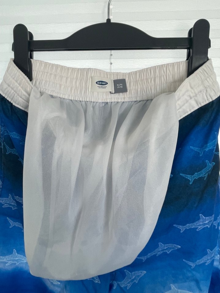 14 yaş Erkek Bağcıklı Mavi Desenli Şort - Görsel 3