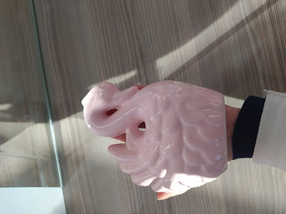 Pastel Pembe Kuğu ve Kuş Biblo Seti - Görsel 3