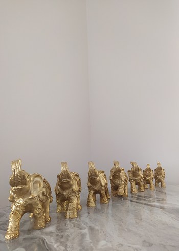 Altın Renkli Parlak Fil Biblosu - Görsel 2