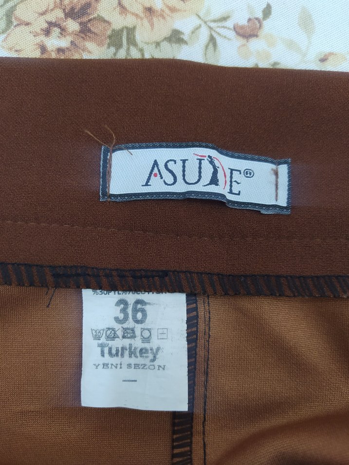 Kahverengi Kadın Kumaş Pantolon - Görsel 2