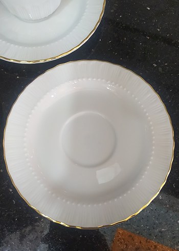 Beyaz İnce Kenarlı 6'lı Kahve Fincanı Takımı - Görsel 3