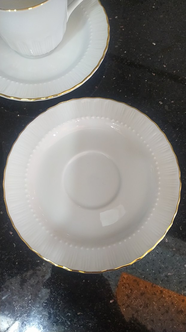 Beyaz İnce Kenarlı 6'lı Kahve Fincanı Takımı - Görsel 3