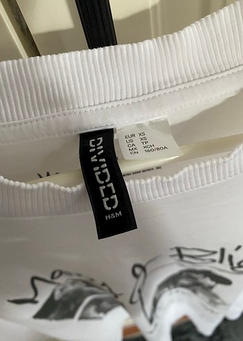 xs Beden beyaz Renk H&M t-shirt