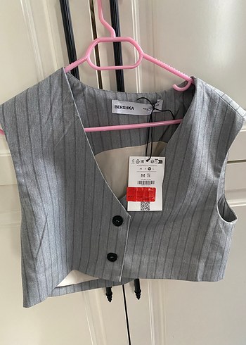 Bershka Çizgili crop