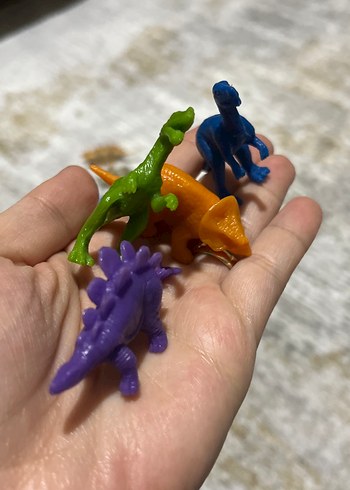  Beden Renk Çok Renkli Dinozor Figürleri Seti