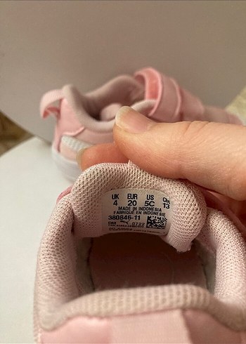 Puma Kız Çocuk Pudra Pembe Cırt Cırtlı Spor Ayakkabı - Görsel 3