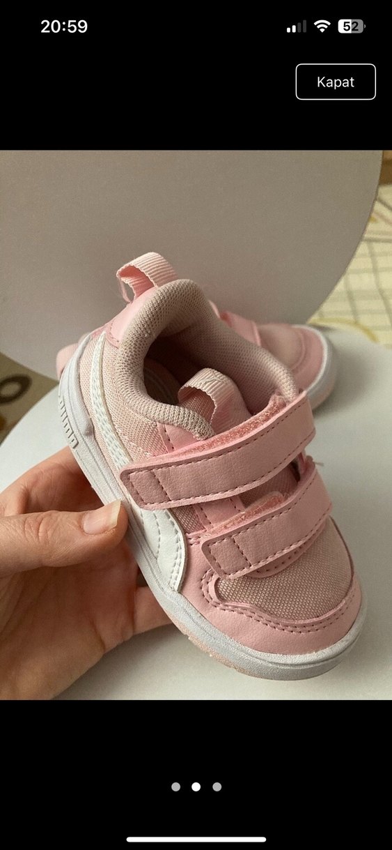 Puma Kız Çocuk Pudra Pembe Cırt Cırtlı Spor Ayakkabı - Görsel 2