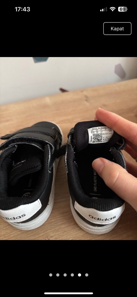 Unisex Çocuk Siyah Çizgili Spor Ayakkabı - Görsel 5