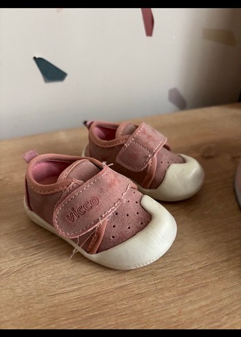 Kız Bebek Pembe İlk Adım Ayakkabısı Velcro