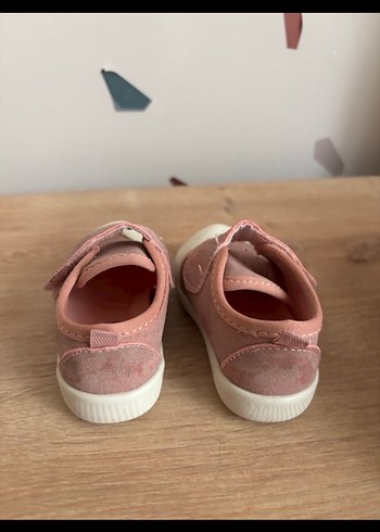 19 Beden pembe Renk Kız Bebek Pembe İlk Adım Ayakkabısı Velcro