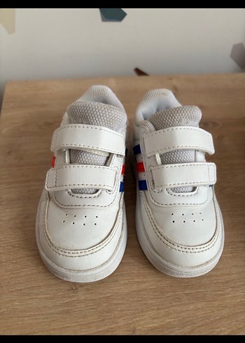 Adidas Cırt Cırtlı Beyaz Unisex Çocuk Spor Ayakkabı - Görsel 6