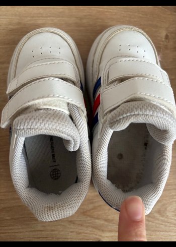 Adidas Cırt Cırtlı Beyaz Unisex Çocuk Spor Ayakkabı - Görsel 4